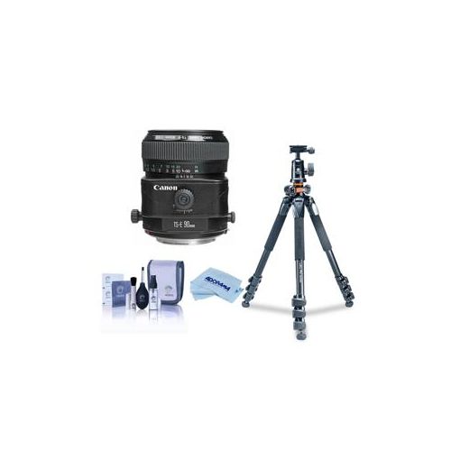  Adorama Canon TS-E 90mm f/2.8 Tilt-Shift Lens with Tripod Bundle 2544A003 T