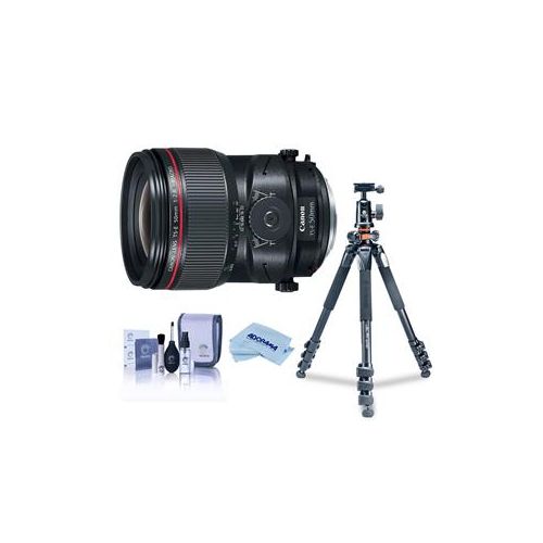  Adorama Canon TS-E 50mm f/2.8L Macro Lens with Tripod Bundle 2273C002 T