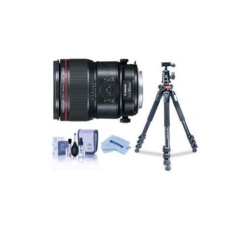  Adorama Canon TS-E 90mm f/2.8L Macro Lens with Tripod Bundle 2274C002 T