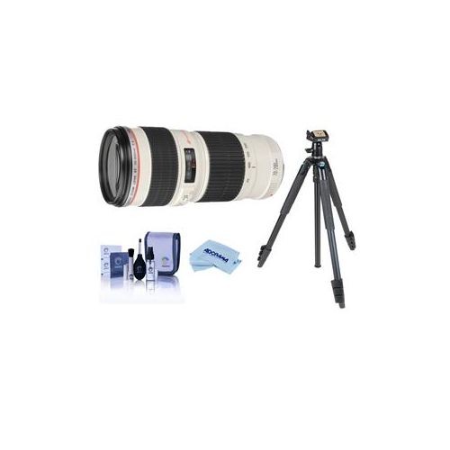  Adorama Canon EF 70-200mm f/4L USM Lens with Tripod Bundle 2578A002 T