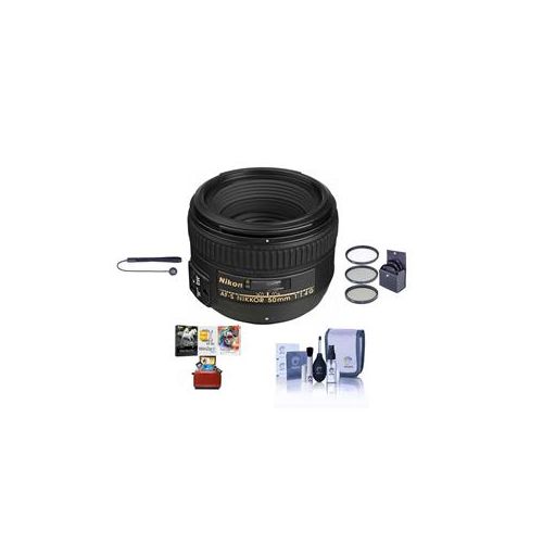  Adorama Nikon 50mm f/1.4G AF-S NIKKOR Lens USA Warranty With Free Mac Accessory Bundle 2180 AM