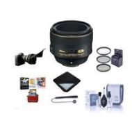 Adorama Nikon 58mm f/1.4G AF-S NIKKOR Lens, U.S.A. Warranty with FREE Accessory Bundle 2210 AM