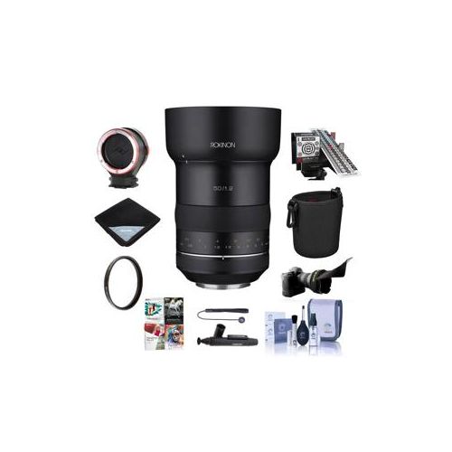  Adorama Rokinon SP 50mm F1.2, Manual Focus Lens for Canon EOS With Pro Accessory Bundle SP50M-C B