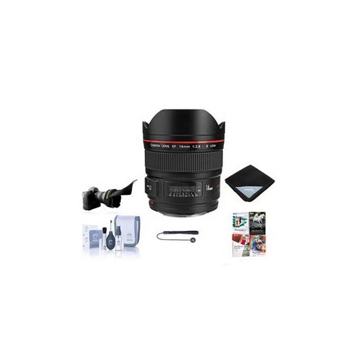  Adorama Canon EF 14mm f/2.8L II USM Lens with Free Basic Accessory Bundle (PC) 2045B002 NK