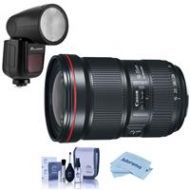 Adorama Canon EF 16-35mm f/2.8L III USM Lens With FP Zoom Li-on X R2 TTL Round Flash Kit 0573C002 FL