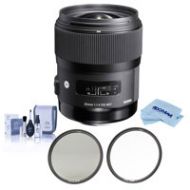 Adorama Sigma 35mm f/1.4 DG HSM ART Lens for Canon DSLRs - With Haida Filter Kit 340101 F