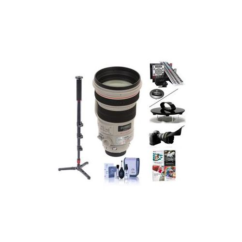  Adorama Canon EF 200mm f/2L IS USM Lens with Free Basic Accessory Bundle (PC) 2297B002 NK