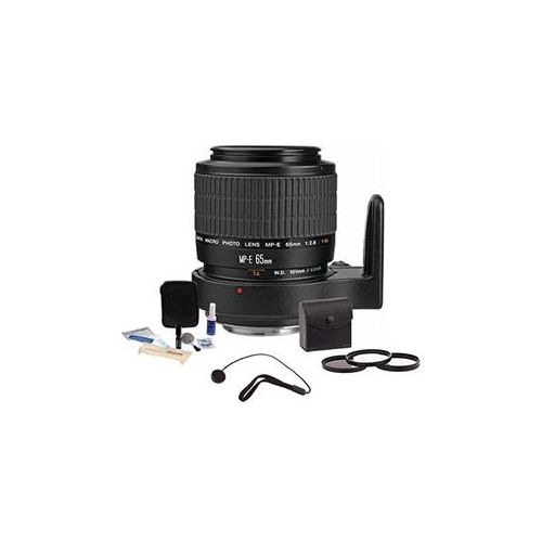  Adorama Canon MP-E 65mm f/2.8 1-5x Macro Photo Lens with Free Basic Accessory Bundle 2540A002 A