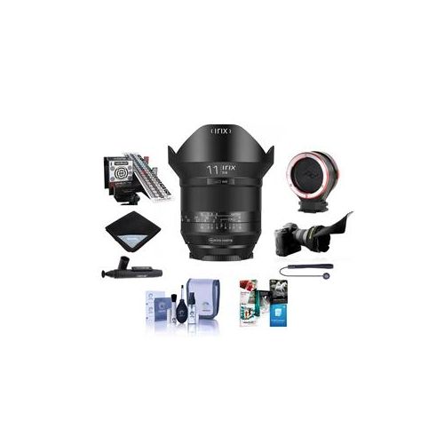  Adorama IRIX 11mm f/4.0 Blackstone Lens for Nikon DSLRs, Manual Focus W/Prem Acc Kit IL-11BS-NF B