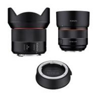 Adorama Rokinon 14mm F2.8 AF WA, AF - 85mm f/1.4 AF Lens Canon EF W/Rokinon Lens Station IO14AF-C IO85AF-C L