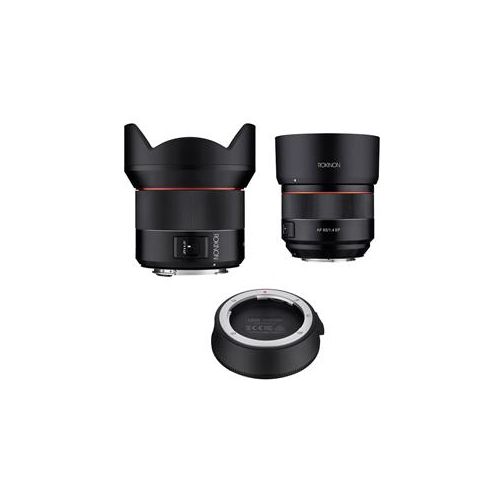  Adorama Rokinon 14mm F2.8 AF WA, AF - 85mm f/1.4 AF Lens Canon EF W/Rokinon Lens Station IO14AF-C IO85AF-C L