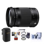 Adorama Sigma 18-300mm F3.5-6.3 DC Macro OS HSM Lens for Nikon DSLR w/Accessory Bundle 886-306 AM