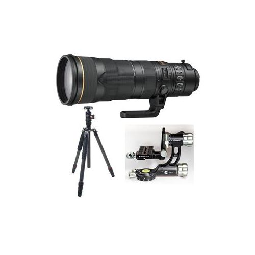  Adorama Nikon AF-S NIKKOR 180-400mm f/4E TC1.4 FL ED VR Lens With Tripod /Gimbal Head 20071 T