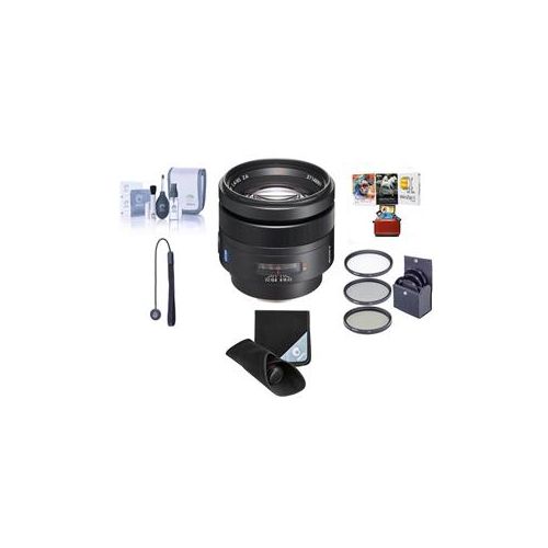  Adorama Sony 85mm f/1.4 Planar T* Carl Zeiss Alpha A Mount Lens W/Free Accessory Bundle SAL85F14Z AM