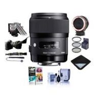 Adorama Sigma 35mm f/1.4 DG HSM ART Lens for Canon EOS Cameras, Black W/Premium Acc Kit 340101 B