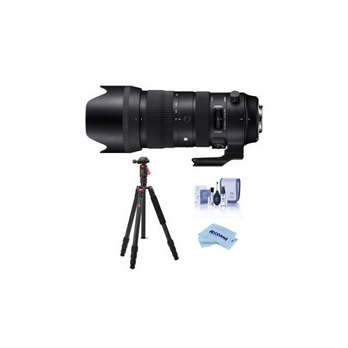  Adorama Sigma 70-200mm f/2.8 DG OS HSM Telephoto Zoom Lens for Canon EOS With Tripod 590954 T