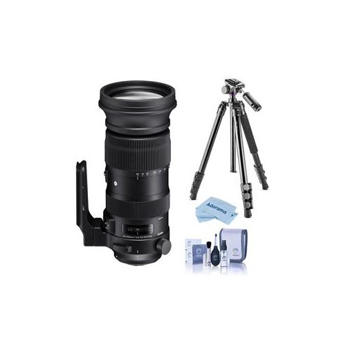  Adorama Sigma 60-600mm F4.5-6.3 DG OS HSM Sports Lens for Canon EOS Cameras W/Tripod 730954 T