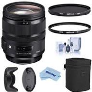 Adorama Sigma 24-70mm F2.8 DG OS HSM IF ART Lens for Nikon - Hoya XTP UV & CPL Filters 576955 F