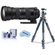 Adorama Sigma 150-600mm F5-6.3 DGOS HSM Sport Lens for Nikon DSLR Camera W/Tripod Bundle 740306 T