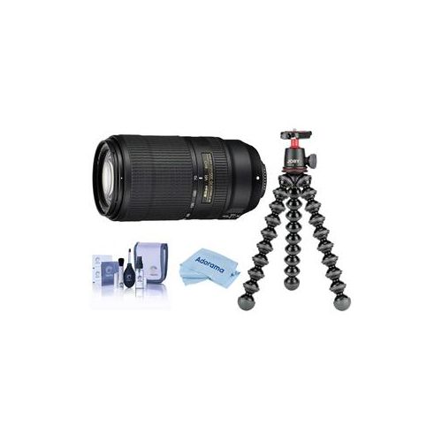  Adorama Nikon AFP NIKKOR 70-300mm f/4.5-5.6E EDIF VR Lens USA Warranty W/Joby GorillaPod 20068 T