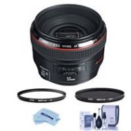 Canon EF 50mm f/1.2L USM Lens with Filter Bundle 1257B002 F - Adorama