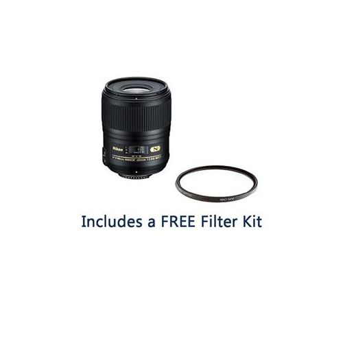  Adorama Nikon 60mm f/2.8G AF-S Micro NIKKOR AF ED Lens - USA Warranty w/Filters,Ext Warr 2177 F