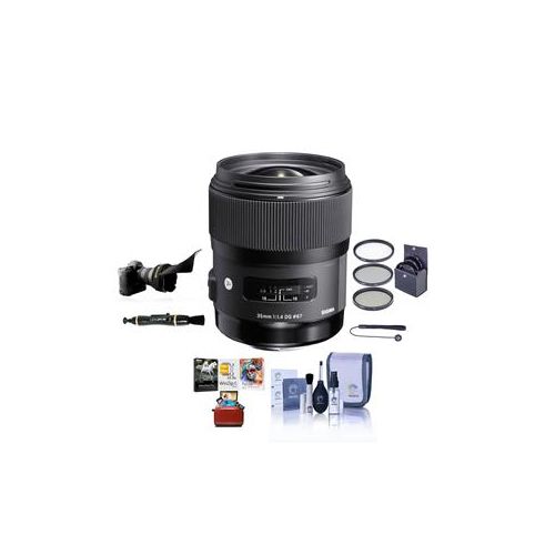  Adorama Sigma 35mm f/1.4 DG HSM ART Lens for Nikon DSLRs USA Warranty W/Free Mac Acc KIT 340306 AM