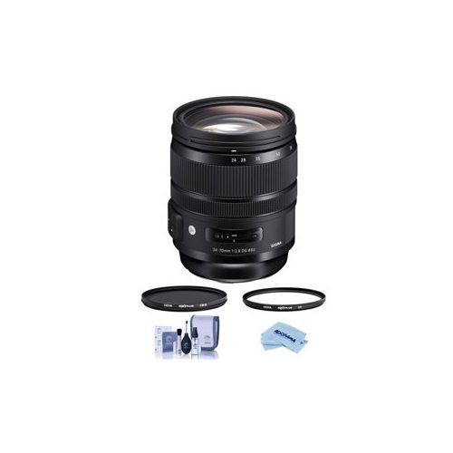  Adorama Sigma 24-70mm F2.8 DG OS HSM IF ART Lens f/Canon EOS - Hoya XTP UV & CPL Filters 576954 F