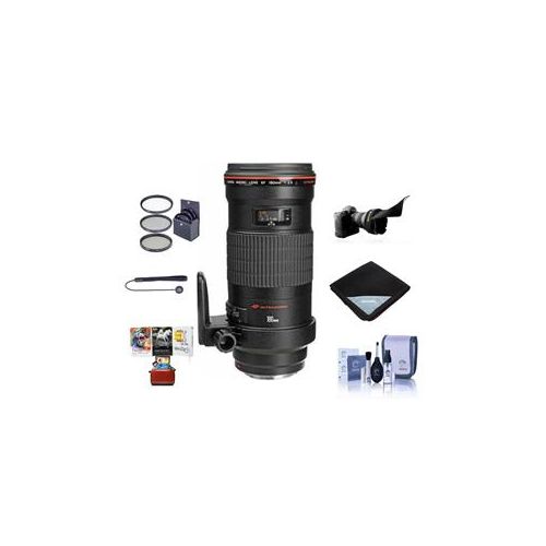  Adorama Canon EF 180mm f/3.5L Macro USM Lens with Free Basic Accessory Bundle (Mac) 2539A007 AM