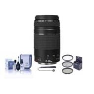 Adorama Canon EF 75-300mm f/4-5.6 III Lens with Free Basic Accessory Bundle 6473A003 A