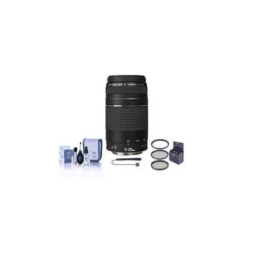  Adorama Canon EF 75-300mm f/4-5.6 III Lens with Free Basic Accessory Bundle 6473A003 A