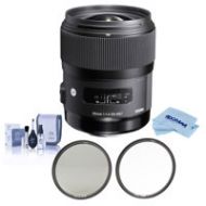 Adorama Sigma 35mm f/1.4 DG HSM ART Lens for Nikon DSLRs - - With Haida Filter Kit 340306 F