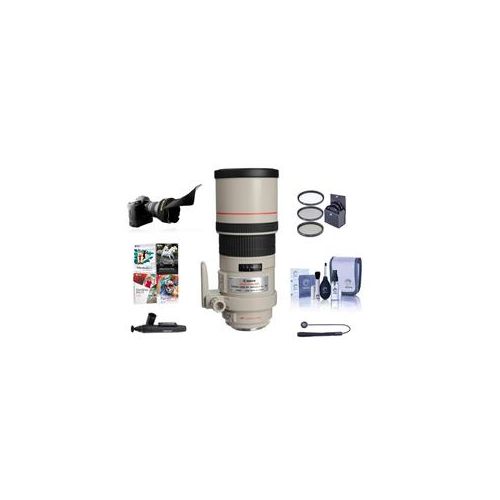  Adorama Canon EF 300mm f/4L IS USM Lens with Free Basic Accessory Bundle (PC) 2530A004 NK