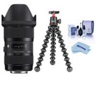 Adorama Sigma 18-35mm F/1.8 DC HSM ART Lens for Canon EF W/Joby GorillaPod 3K Kit, Black 210-101 T