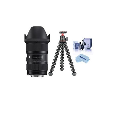  Adorama Sigma 18-35mm F/1.8 DC HSM ART Lens for Canon EF W/Joby GorillaPod 3K Kit, Black 210-101 T