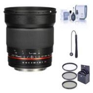 Adorama Rokinon 16mm F/2.0 ED AS UMC CS Lens for Canon EF-S Mount - Bundle 16M-C K