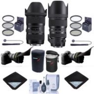 Adorama Sigma 18-35mm F/1.8 /50-100mm f/1.8 DC HSM ART Lens for Nikon W/Free Accessories 210-306 693955