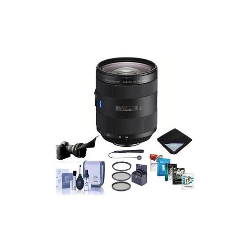  Adorama Sony 24-70mm f/2.8 Vario-Sonnar T Zeiss ZA SSM II A Mount Lens w/Free Acc Bundle SAL2470Z2 NK