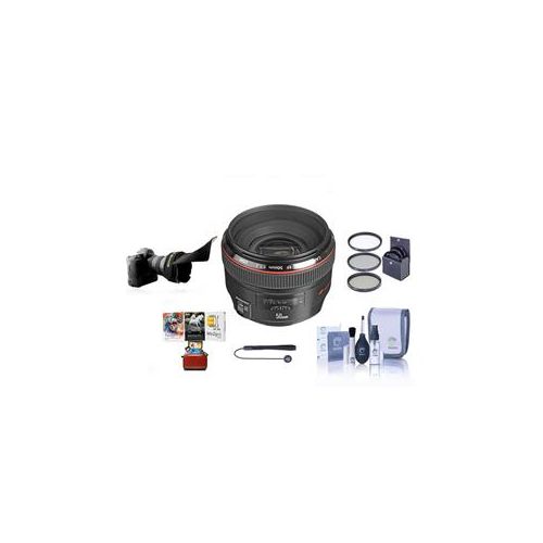  Adorama Canon EF 50mm f/1.2L USM Lens with Free Basic Accessory Bundle (Mac) 1257B002 AM