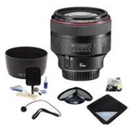 Adorama Canon EF 85mm f/1.2L II USM Lens with Premium Accessory Bundle 1056B002 B