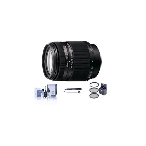  Adorama Sony 18-250mm f/3.5-6.3 DT ED A-Mount Zoom Lens Bundle With Accessory Bundle SAL18250 K