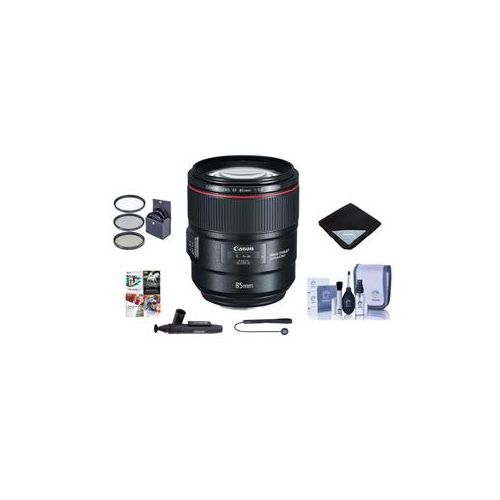 Adorama Canon EF 85mm f/1.4L IS USM Lens with Free Basic Accessory Bundle (PC) 2271C002 A