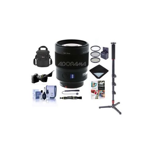  Adorama Sony 135mm f/1.8 Sonnar T* a Mount Lens, Bundle With Free PC Accessory Bundle SAL135F18Z A