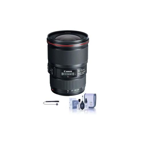  Adorama Canon EF 16-35mm f/4L IS USM Lens with Cleaning Bundle 9518B002 CC