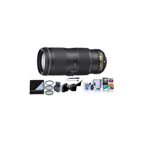  Adorama Nikon 70-200mm f/4G ED AF-S VR Zoom NIKKOR Lens, USA Warranty w/Accessory Bundle 2202 NK