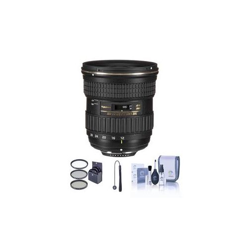  Adorama Tokina 12-28mm f/4.0 AT-X Pro APS-C Lens for NIKON - with Accessory Bundle ATXAF128DXN B