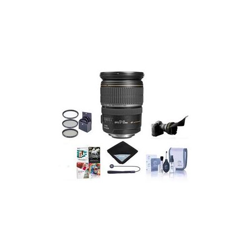  Adorama Canon EF-S 17-55mm f/2.8 IS USM Lens with Free Basic Accessory Bundle (PC) 1242B002 NK