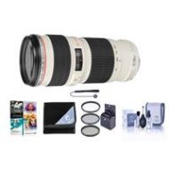 Adorama Canon EF 70-200mm f/4L USM Lens with Free Basic Accessory Bundle (PC) 2578A002 A