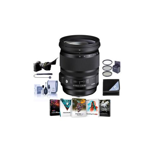  Adorama Sigma 24-105mm f/4.0 DG OS HSM ART Lens f/Nikon DSLRs, USA Warranty - Bundle A 635-306 K