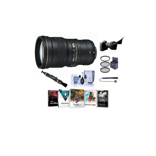  Adorama Nikon 300mm f/4E PF ED VR AF-S NIKKOR Lens, USA Warranty - with Free Acc Bundle 2223 A